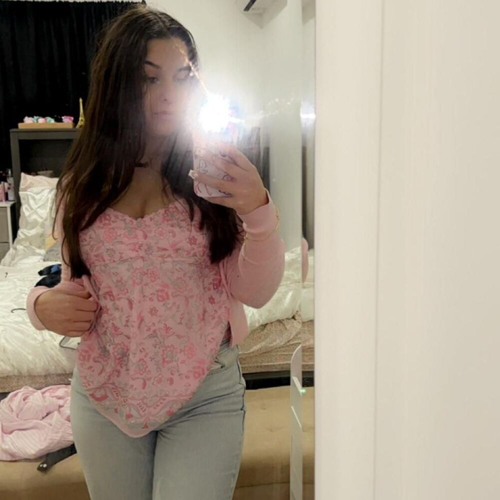 Hollister-co Women's Pink top